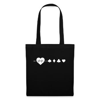 Poker heartbeat - Tote Bag - black - Front