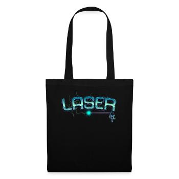 Laser-tag SPIEL Game Gamer Geburtstag Lasertag - Stoffbeutel - Schwarz - Vorne