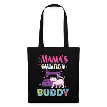 Mama's Quilting Buddy Sewer Sewing Quilt Quilter - Tote Bag - black - Front