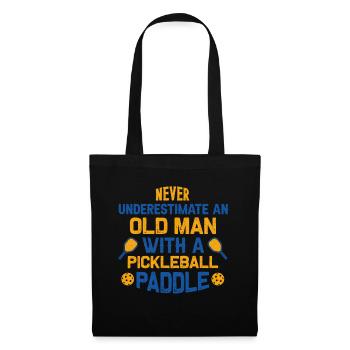 Ne sous-estimez jamais le vieil homme avec une pagaie de pickleball - Sac en tissu - noir - Devant