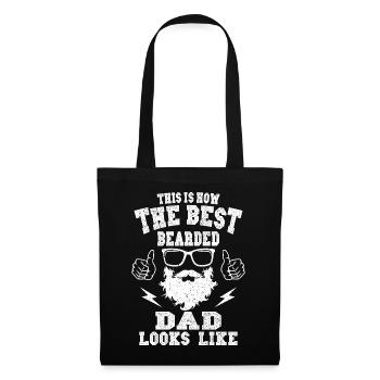 Voici à quoi ressemble le meilleur père barbu de la fête des pères Bart - Sac en tissu - noir - Devant