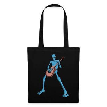 Alien Guitarist Guitar Astronaut Extraterrestrial - Tote Bag - black - Front