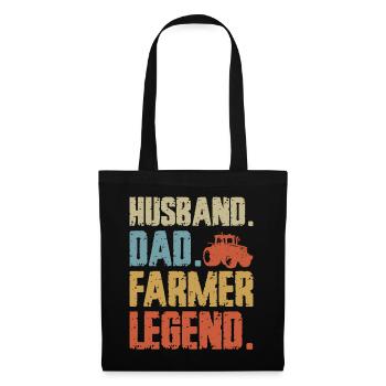 Farming Farmer Dad Father Vintage - Tote Bag - black - Front