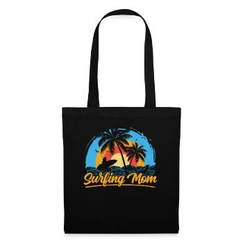 Surfing Mom Planche de surf Surfing Surfer - Sac en tissu - noir - Devant