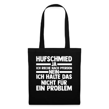 Hufbeschlagschmied Pferdeschmied Hufschmied - Stoffbeutel - Schwarz - Vorne