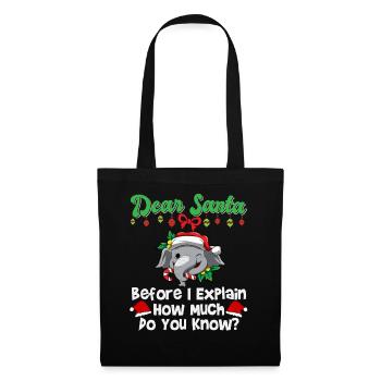 Cher Père Noël avant que j’explique combien savez-vous - Sac en tissu - noir - Devant