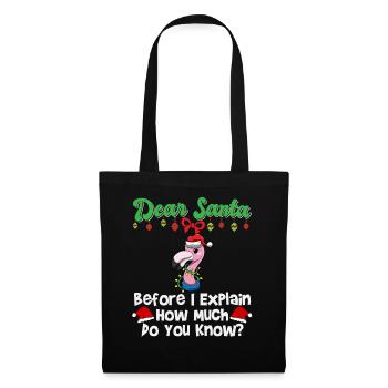 Cher Père Noël avant que j’explique combien savez-vous - Sac en tissu - noir - Devant