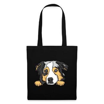 Chien - Sac en tissu - noir - Devant