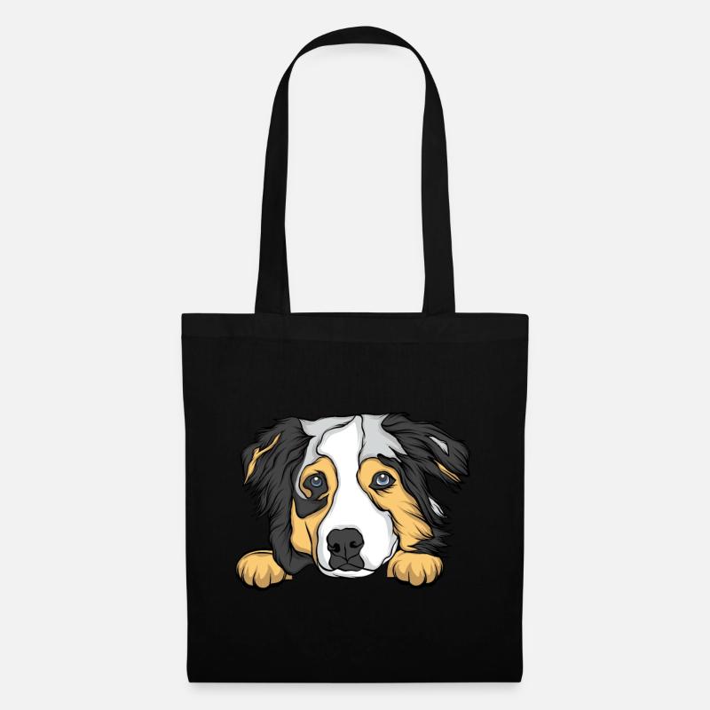 Hund - Stoffbeutel - Schwarz