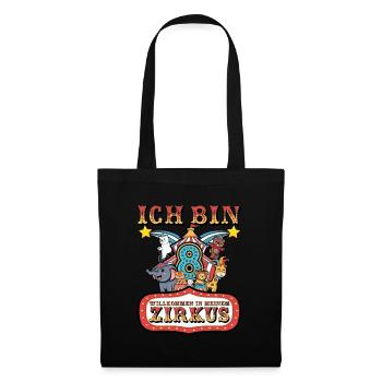 8. Geburtstag - Stoffbeutel - Schwarz - Vorne