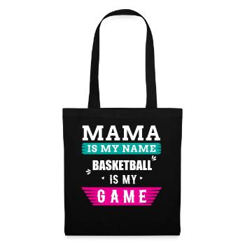 Basketball Mama Spruch - Stoffbeutel - Schwarz - Vorne