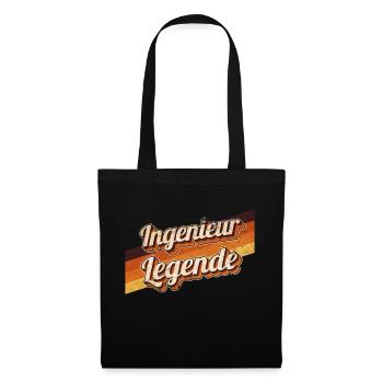 Ingenieur Geburtstag als Legende geboren Ingenieur - Stoffbeutel - Schwarz - Vorne