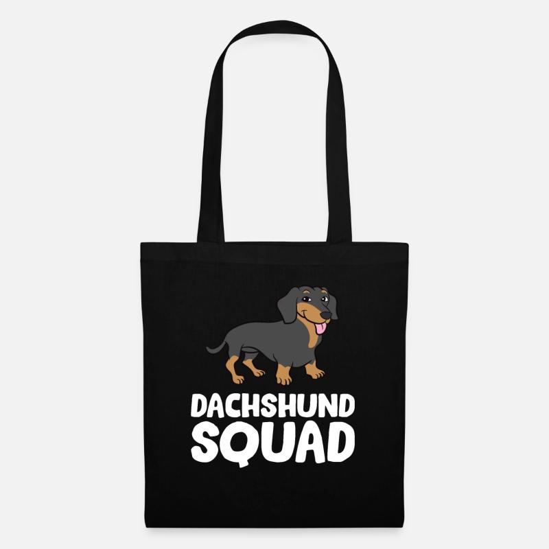 Dachshund - Dachshund Squad - Tote Bag - black