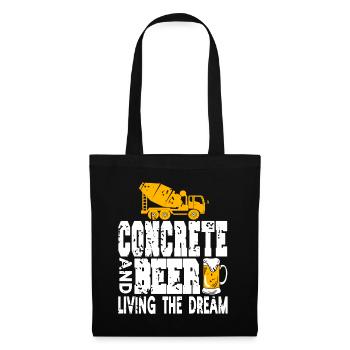 Concrete construction design for construction workers and construction site - Tote Bag - black - Front