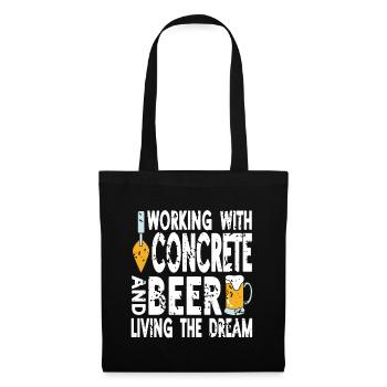 Concrete construction design for construction workers and construction site - Tote Bag - black - Front