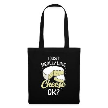 J’aime le fromage juste très amoureux amour doux - Sac en tissu - noir - Devant