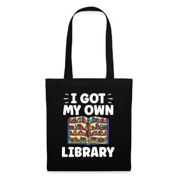 Ich Habe Meine Eigene Bibliothek Bibliothekar - Stoffbeutel - Schwarz - Vorne