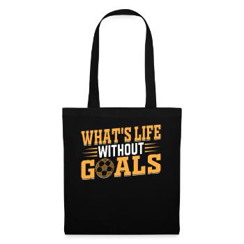 Soccer Lover Soccer Player - What's Life Without G - Stoffbeutel - Schwarz - Vorne