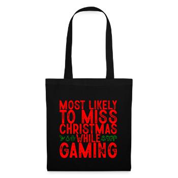 Most Likely To Miss Christmas While Gaming 2 - Tote Bag - black - Front