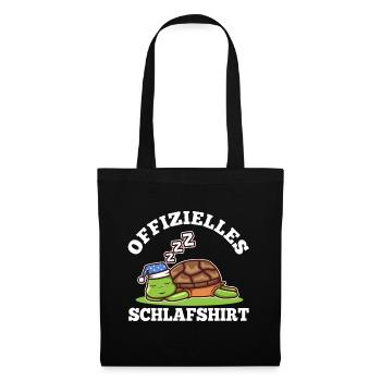 Official Sleeping Shirt Turtle - Tote Bag - black - Front