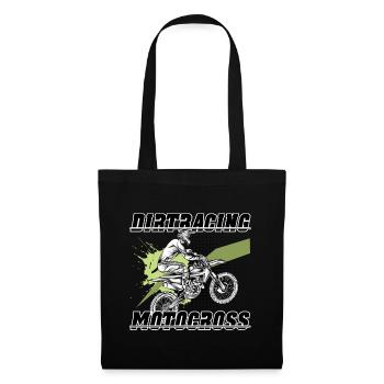 Dirtbike Motocross - Stoffbeutel - Schwarz - Vorne
