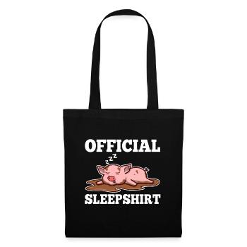Chemise de nuit officielle Cochon - Sac en tissu - noir - Devant