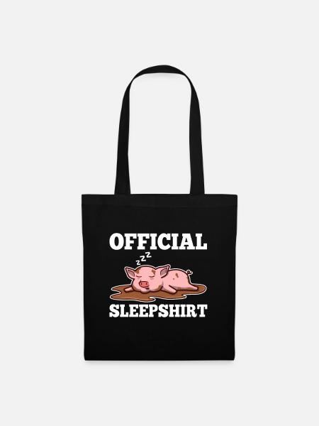 Official sleepshirt Pig - Tote Bag - black