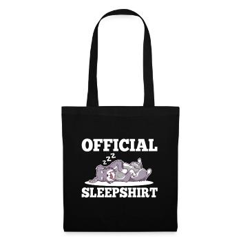 Chien de chemise de nuit officiel - Sac en tissu - noir - Devant