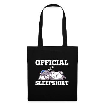 Chemise de nuit officielle Schnauzer - Sac en tissu - noir - Devant