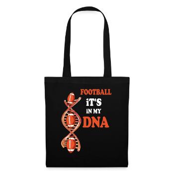 Joueur de football ballon de rugby C’est dans mon ADN américain - Sac en tissu - noir - Devant