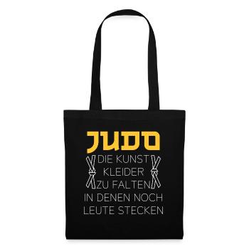 Judo die Kunst Kleider zu falten in denen noch - Stoffbeutel - Schwarz - Vorne