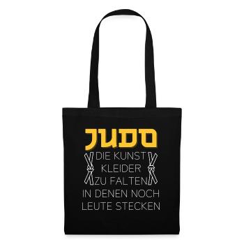 Judo die Kunst Kleider zu falten in denen noch - Stoffbeutel - Schwarz - Vorne