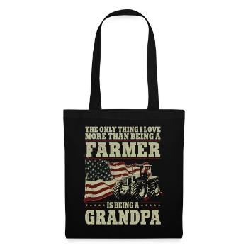 Agriculteur Grand-père Vintage - Sac en tissu - noir - Devant
