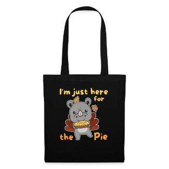 thanksgiving day outfits turkey rhino with pie - Tote Bag - black - Front
