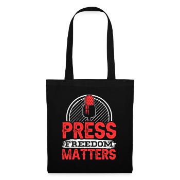 Pressefreiheit Ist Wichtig Press Freedom Matters - Stoffbeutel - Schwarz - Vorne