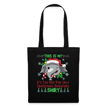 This Is My It's Too Hot For Ugly Christmas Sweater - Tote Bag - black - Front