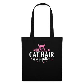 Bengal Cat Hair is my Glitter Domestic Cat - Tote Bag - black - Front