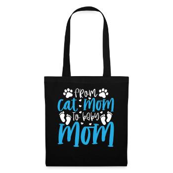 From Cat Mom To Baby Mom Cat Mama Pregnancy Mama - Tote Bag - black - Front