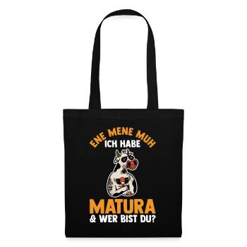 Maturant Kuh Schulabschluss Matura - Stoffbeutel - Schwarz - Vorne