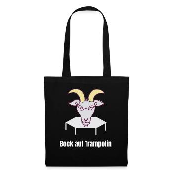 Bock Auf Trampolin - Fitness Workout Athlete Jump - Stoffbeutel - Schwarz - Vorne