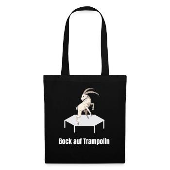 Bock Auf Trampolin - Fitness Workout Athlete Jump - Stoffbeutel - Schwarz - Vorne