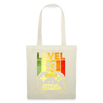 Level 13 Unlocked Official Teenager - Stoffbeutel - Natur - Vorne