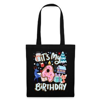 It's my 4 birthday snowman holiday donut - Tote Bag - black - Front