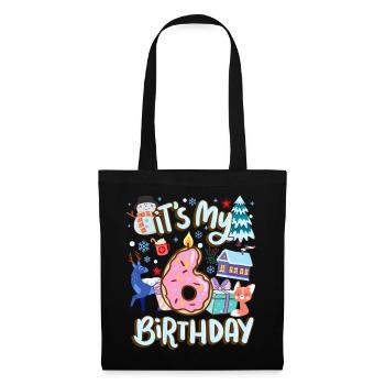 It's my 6 birthday snowman holiday donut - Tote Bag - black - Front
