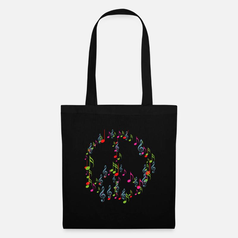 Hippie - Stoffbeutel - Schwarz