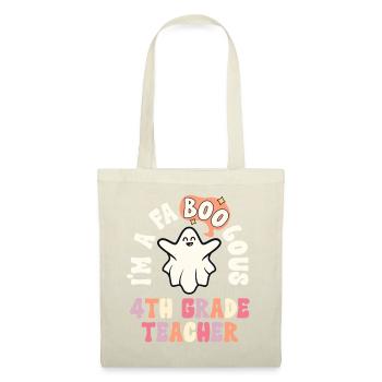 Lehrer Halloween Retro 4. Klasse Vintage Vierte - Stoffbeutel - Natur - Vorne