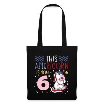 Cette Americorn est maintenant 6 Poney Licorne 4 juillet - Sac en tissu - noir - Devant