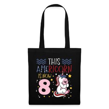 Cette Americorn est maintenant 8 Poney Licorne 4 juillet - Sac en tissu - noir - Devant