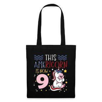 Cette Americorn est maintenant 9 Poney Licorne 4 juillet - Sac en tissu - noir - Devant
