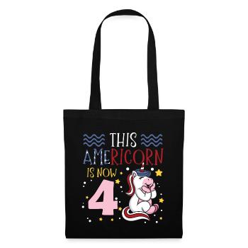 Cette Americorn est maintenant 4 Poney Licorne 4 juillet - Sac en tissu - noir - Devant